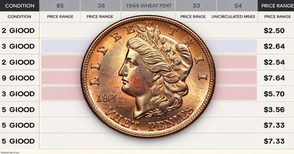 1944 Wheat Penny Value Chart